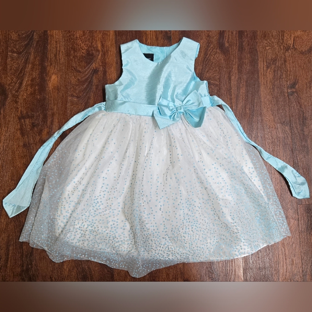 Holiday Editions Girls Size 4T Blue And White Sparkling Dress